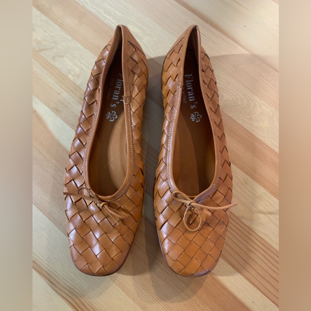 Moving Sale: NWOT Floran's Leather Woven Ballet Flats
